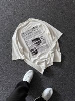 تیشرت News Paper سفید باکسی کد 200439