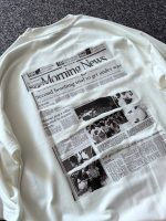تیشرت News Paper سفید باکسی کد 200439