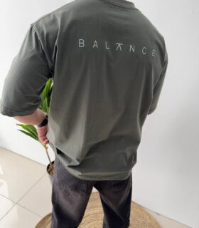 تیشرت Balance سبز تیره کد 200502