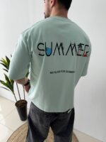 تیشرت SUMMER سبز روشن کد 200518