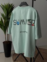 تیشرت SUMMER سبز روشن کد 200518