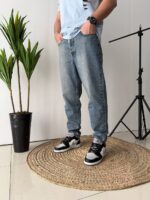 Loose Fit آبی طوسی تیره ساده کد 1001291