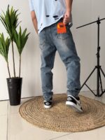 Loose Fit آبی طوسی تیره ساده کد 1001291
