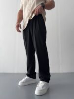 شلوار پارچه ای مشکی ساده کد 1001522